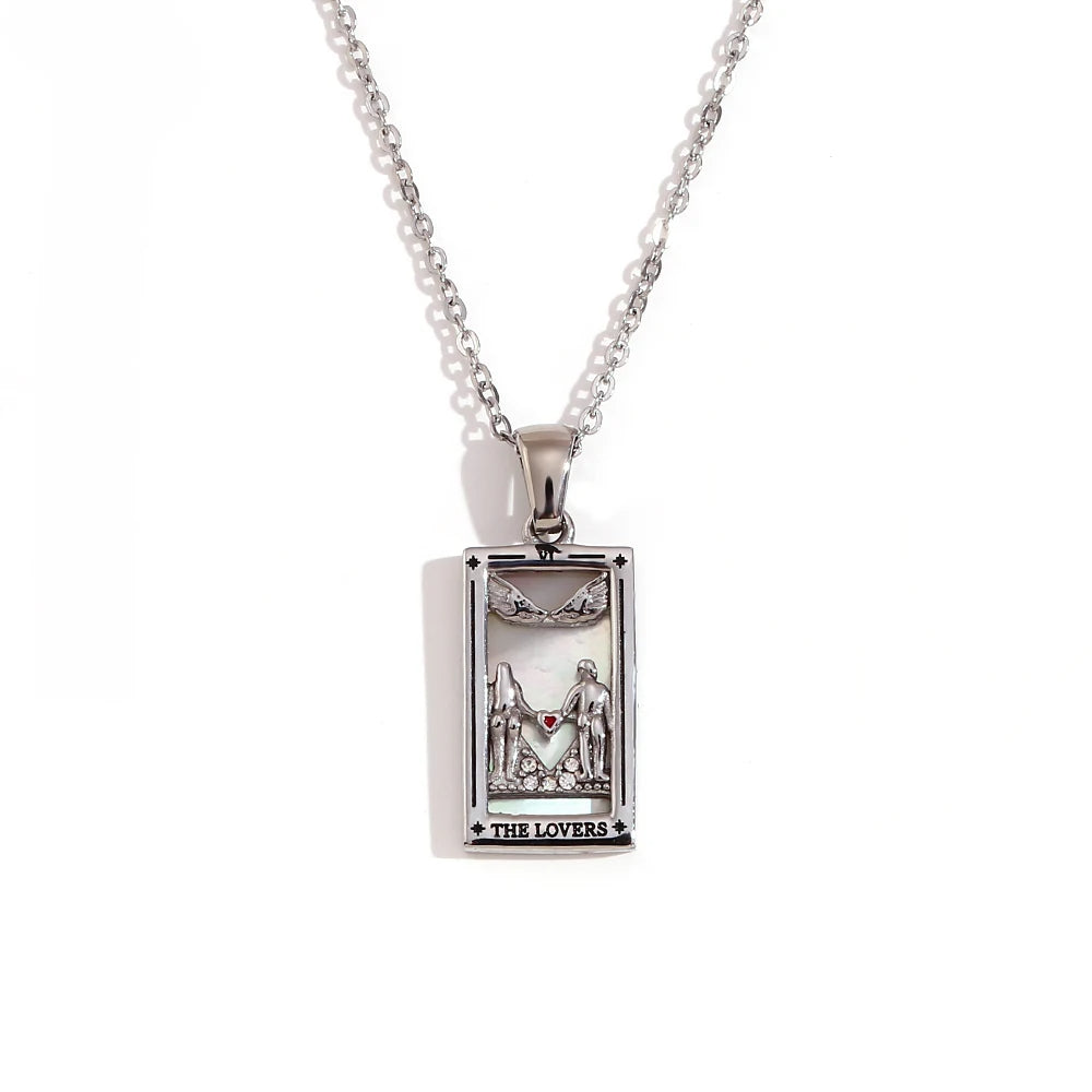 The Lovers - Tarot Card Necklace