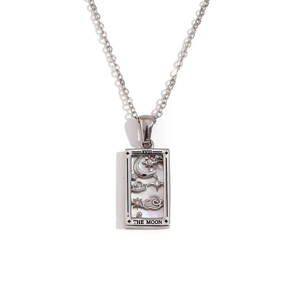The Moon - Tarot Card Necklace