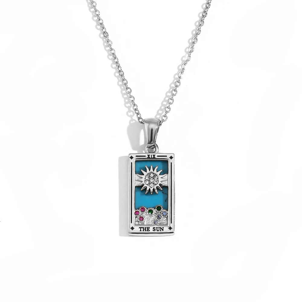 The Sun - Tarot Card Necklace