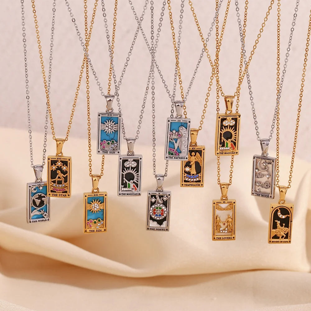 Temperance - Tarot Card Necklace
