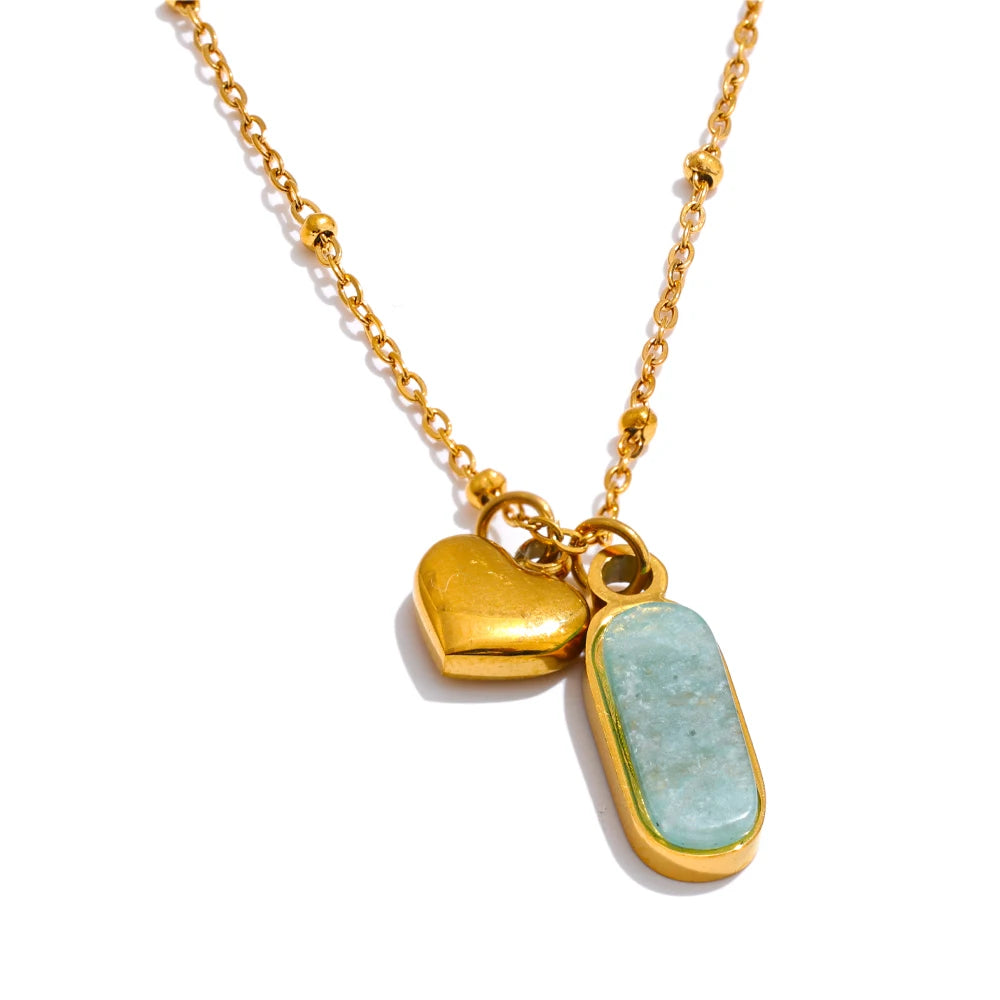 Heart & Stone - Dainty Amazonite Necklace