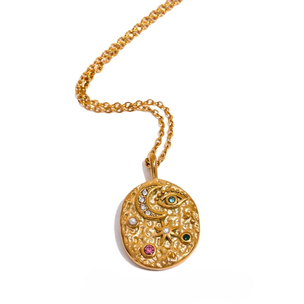 Intuitive Power - Moon & Star Necklace