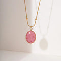 Divine Love: Rhodonite Gold Necklace