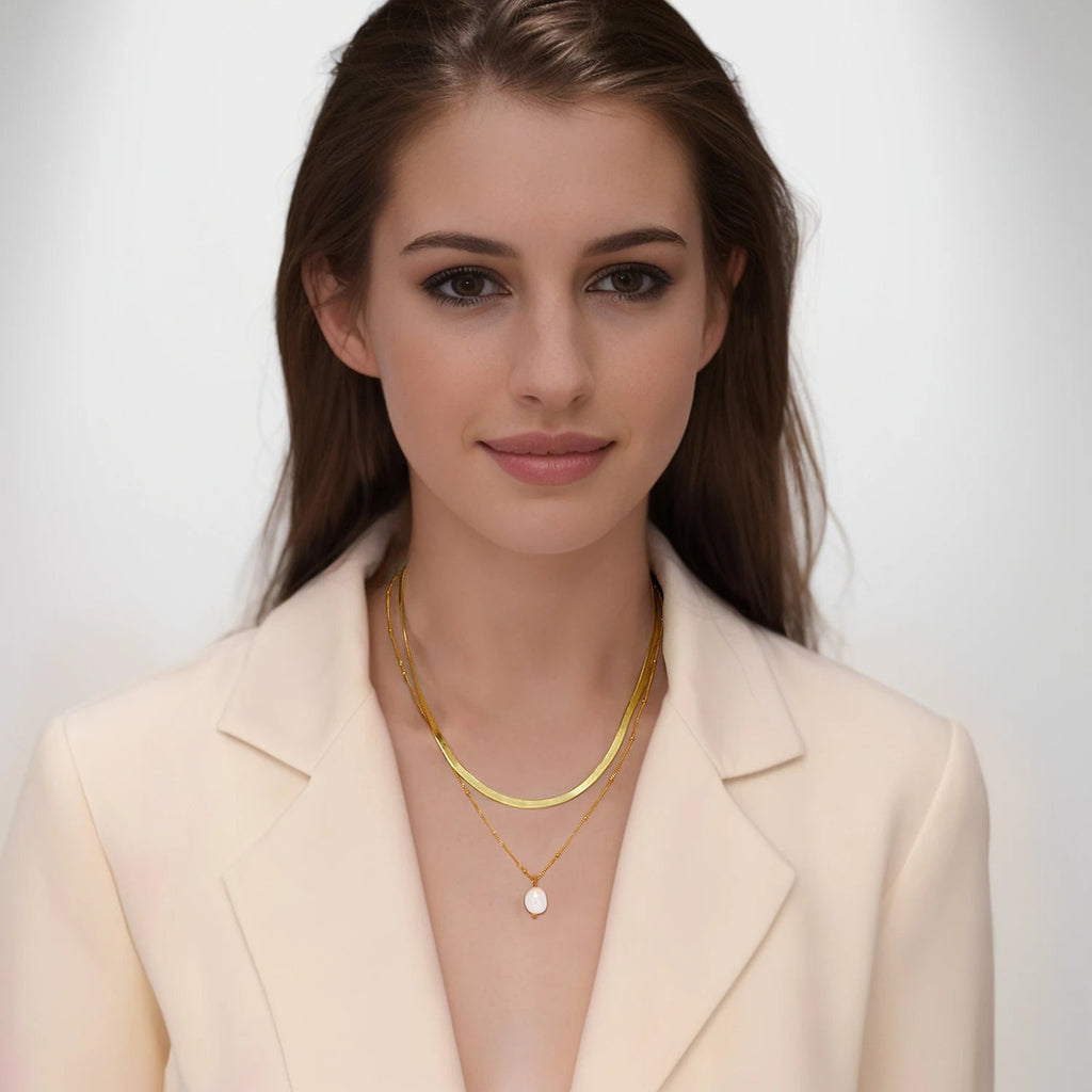 Pure Essence- Pearl Double Layer Necklace