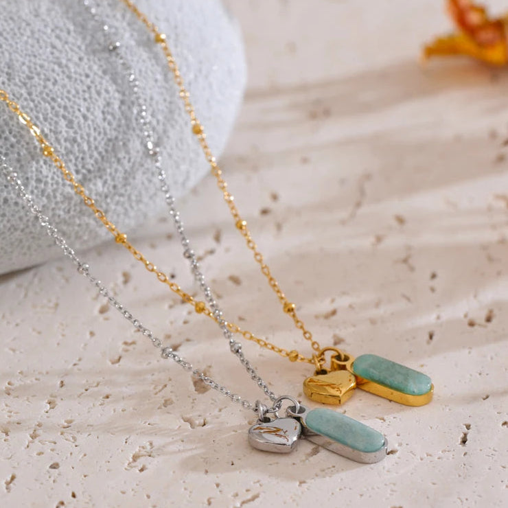 Heart & Stone - Dainty Amazonite Necklace