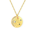 Joy and Positivity - 18k Necklace with Moon and Sun
