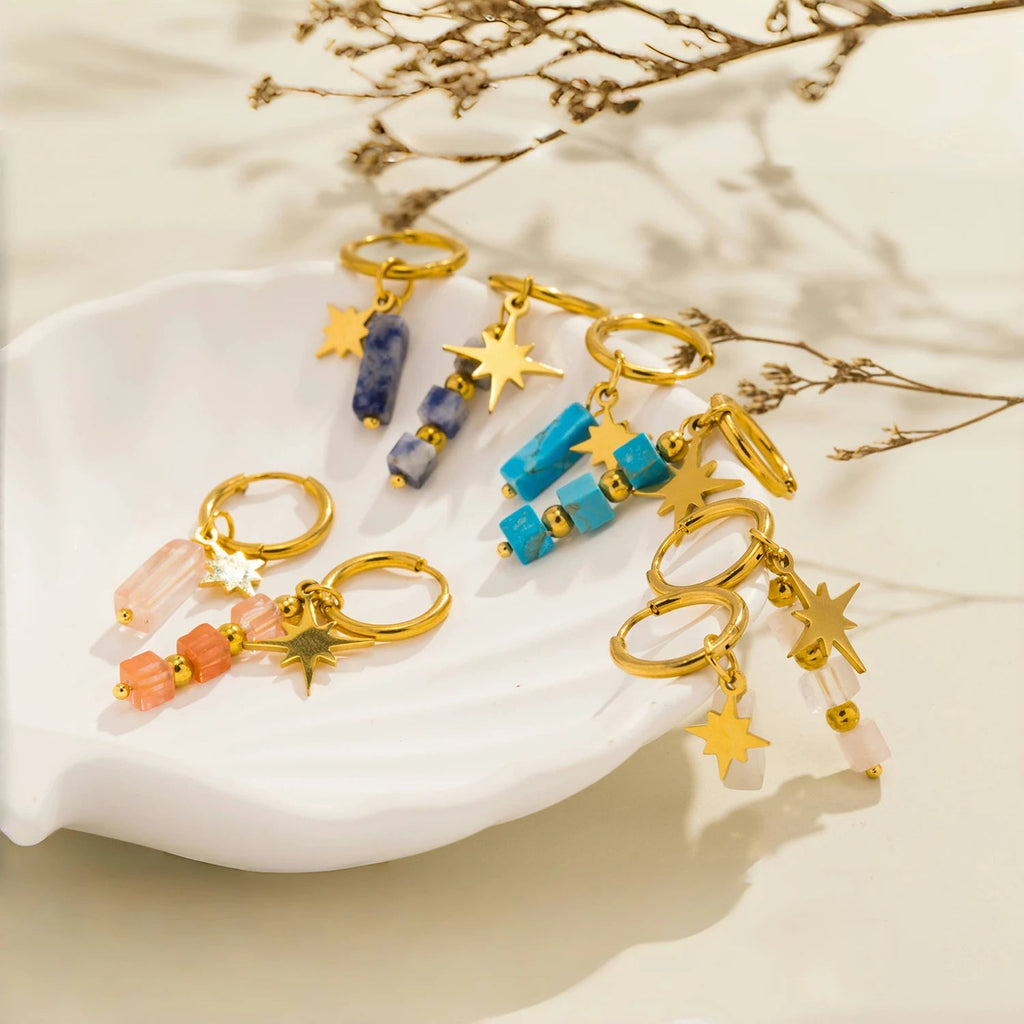 Wishing Star - Gemstone Earrings