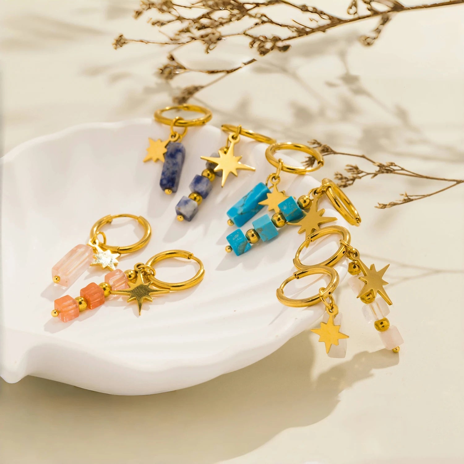 Wishing Star - Gemstone Earrings