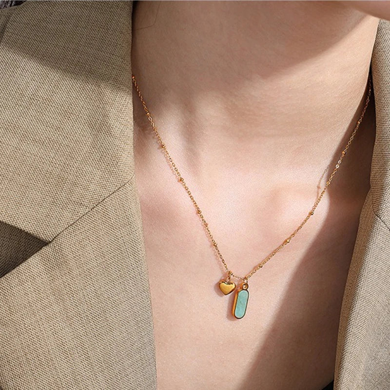 Heart & Stone - Dainty Amazonite Necklace