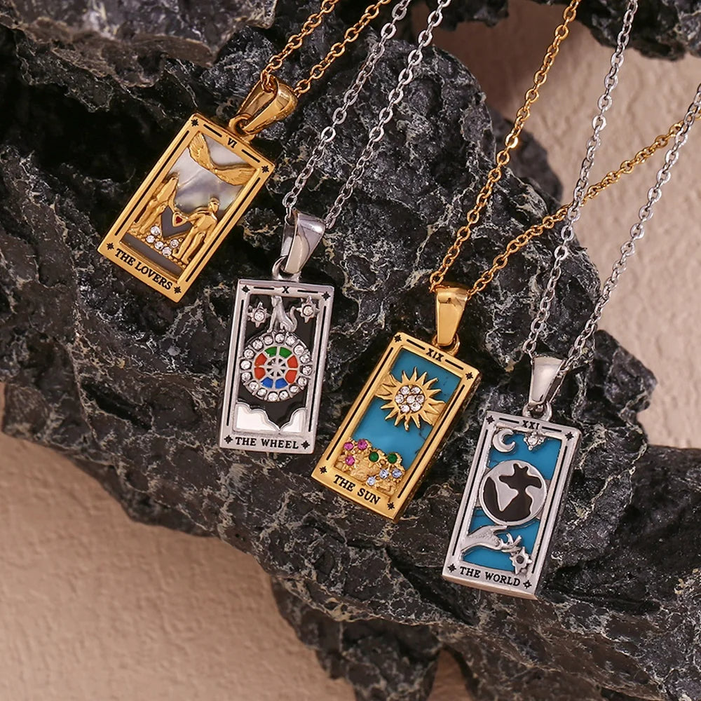 Temperance - Tarot Card Necklace