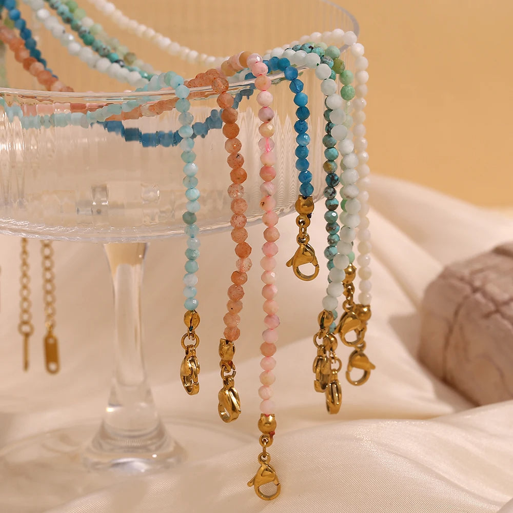 Positive Attitude - Dainty Faceted Rhodonite Bracelet