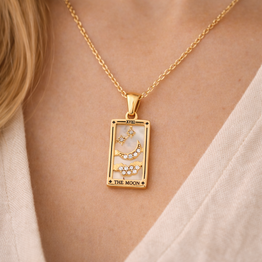 The Moon - Tarot Card Necklace