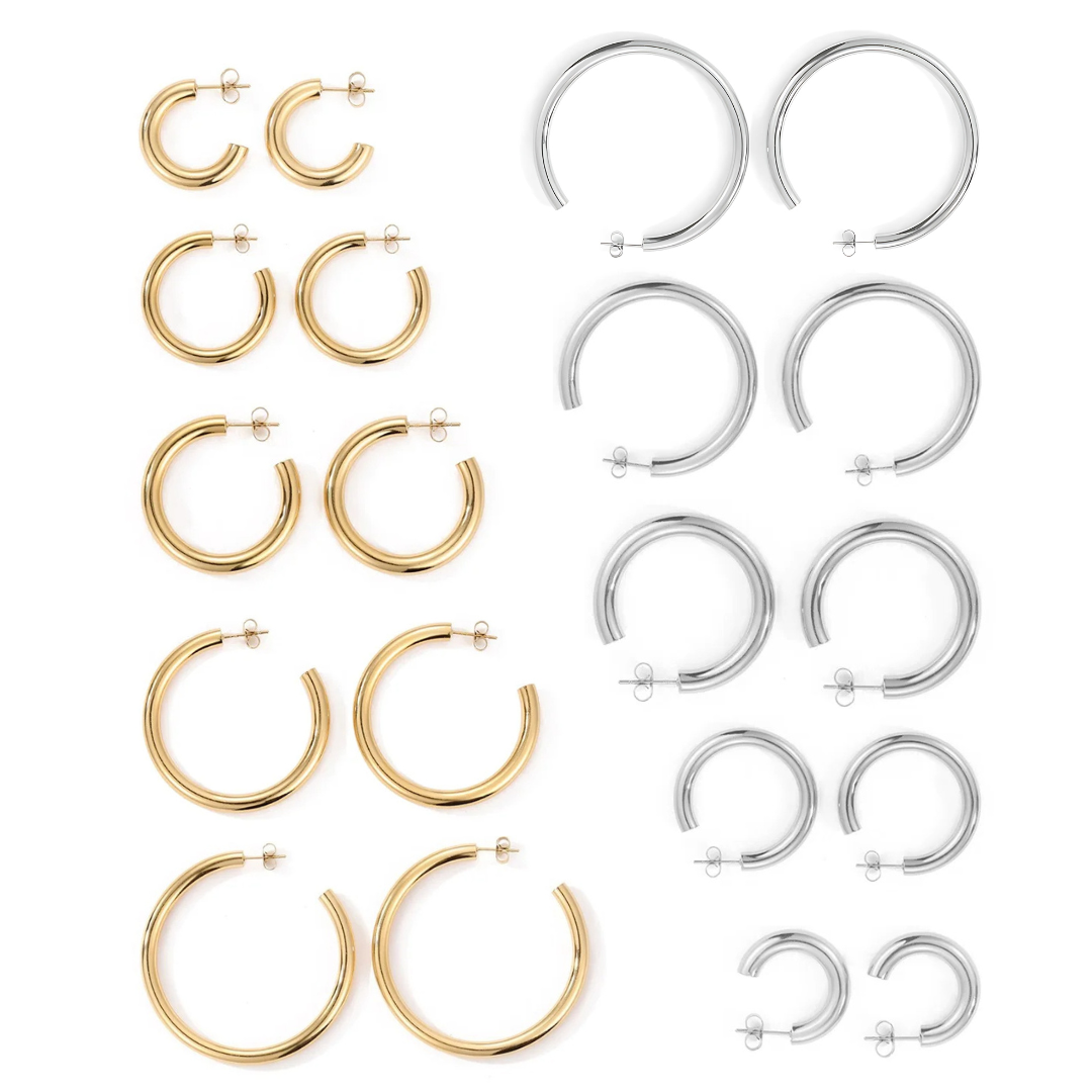Hoop Earrings– Sizes 20–50mm
