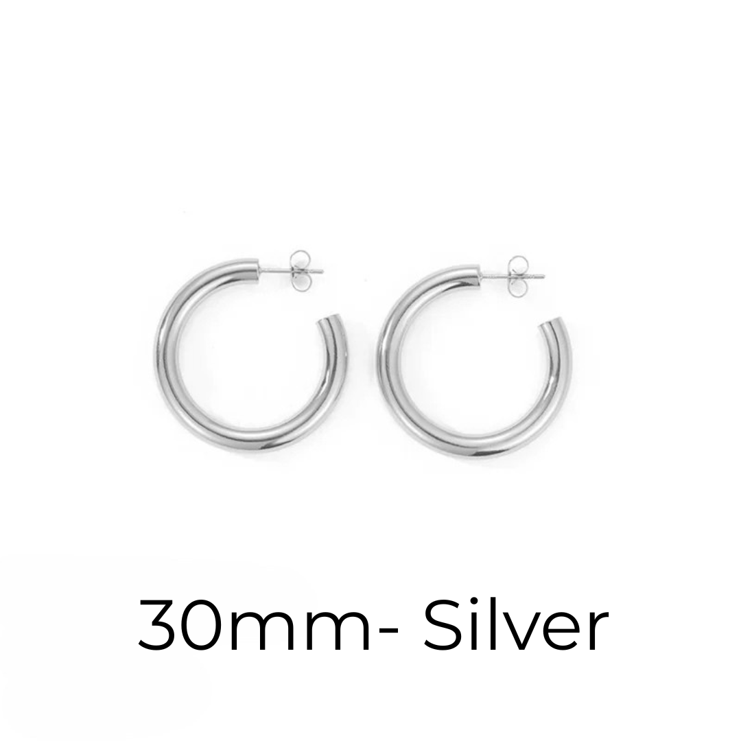 Hoop Earrings– Sizes 20–50mm