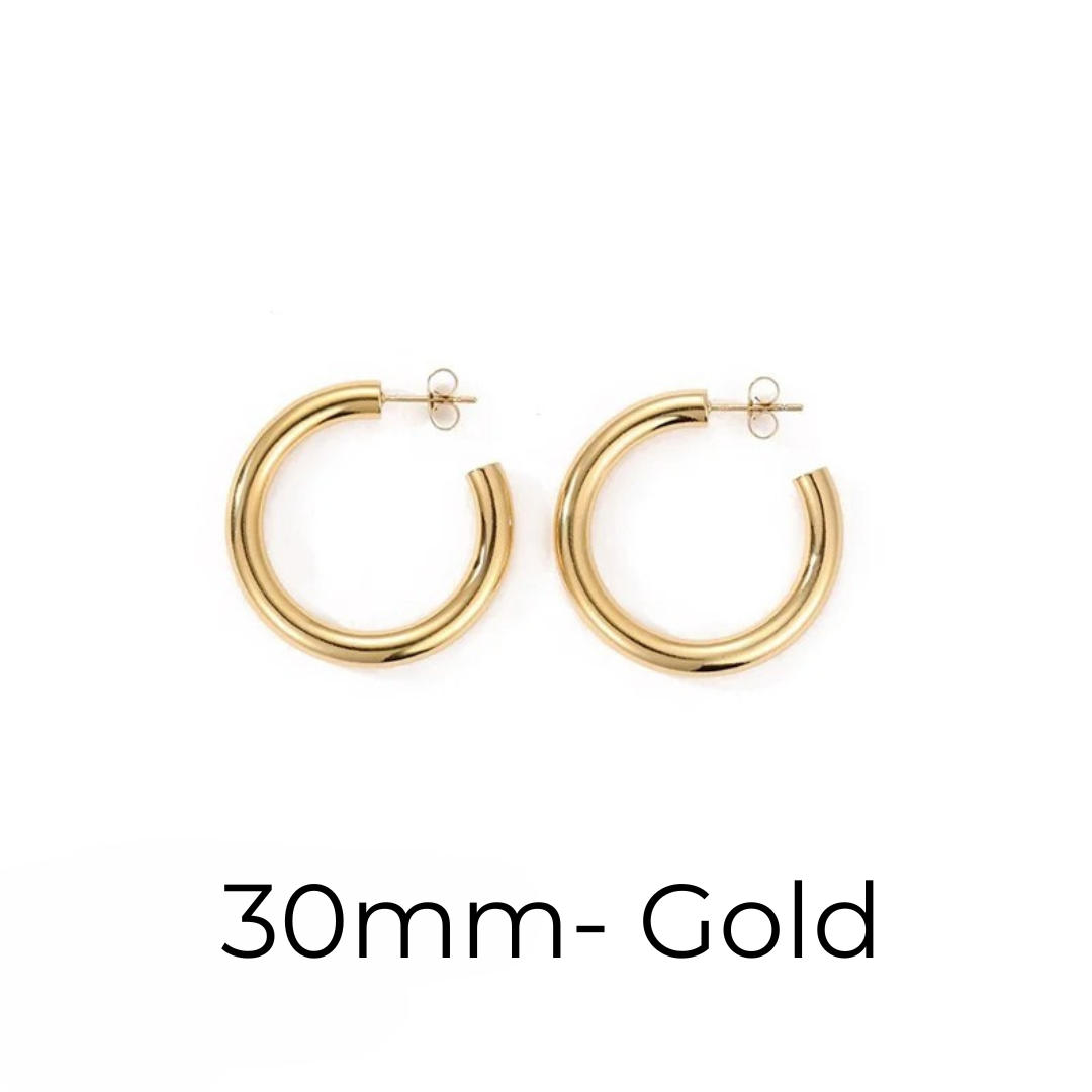 Hoop Earrings– Sizes 20–50mm