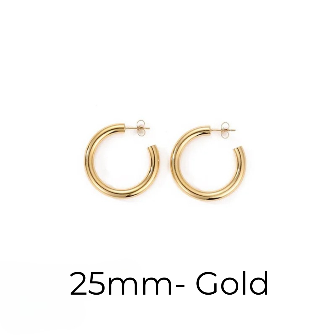 Hoop Earrings– Sizes 20–50mm