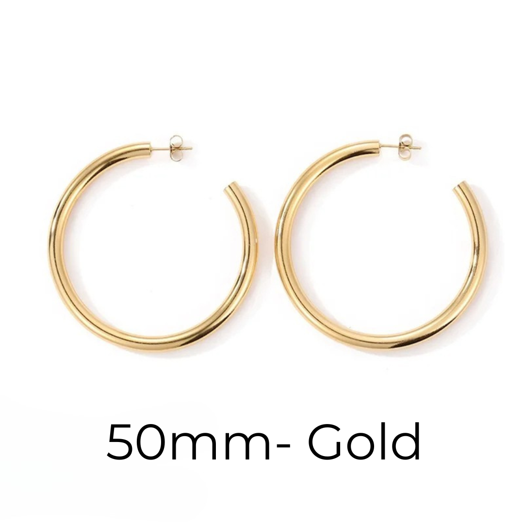 Hoop Earrings– Sizes 20–50mm