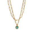 Hope and Confidence - 18k Necklaces Set with Amazonite