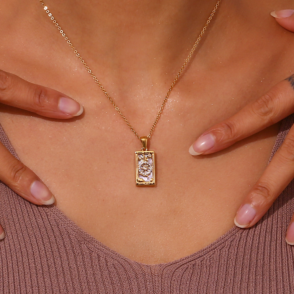 The Wheel - Tarot Card Necklace