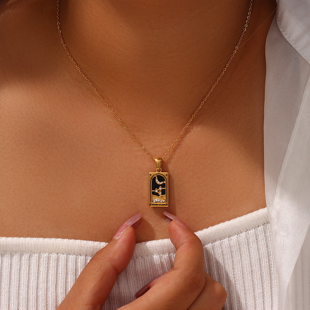 Knight of Cups - Tarot Card Necklace