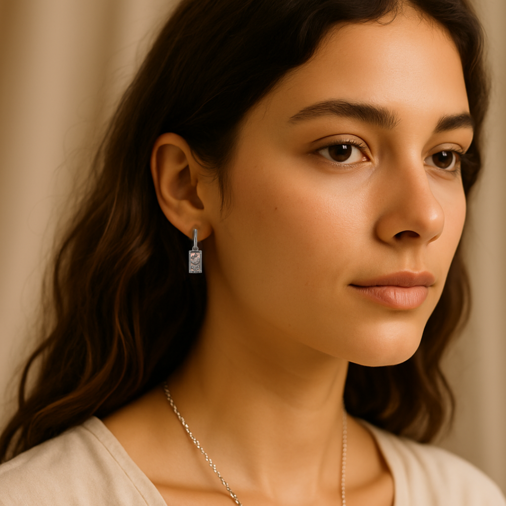 The Moon - Tarot Card Hoop Earrings