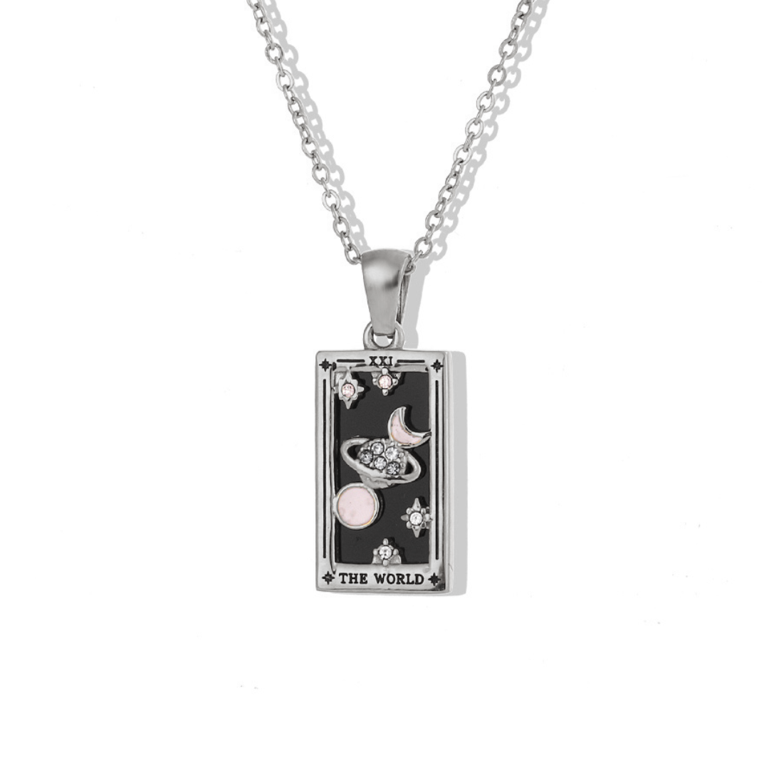 The World - Tarot Card Necklace