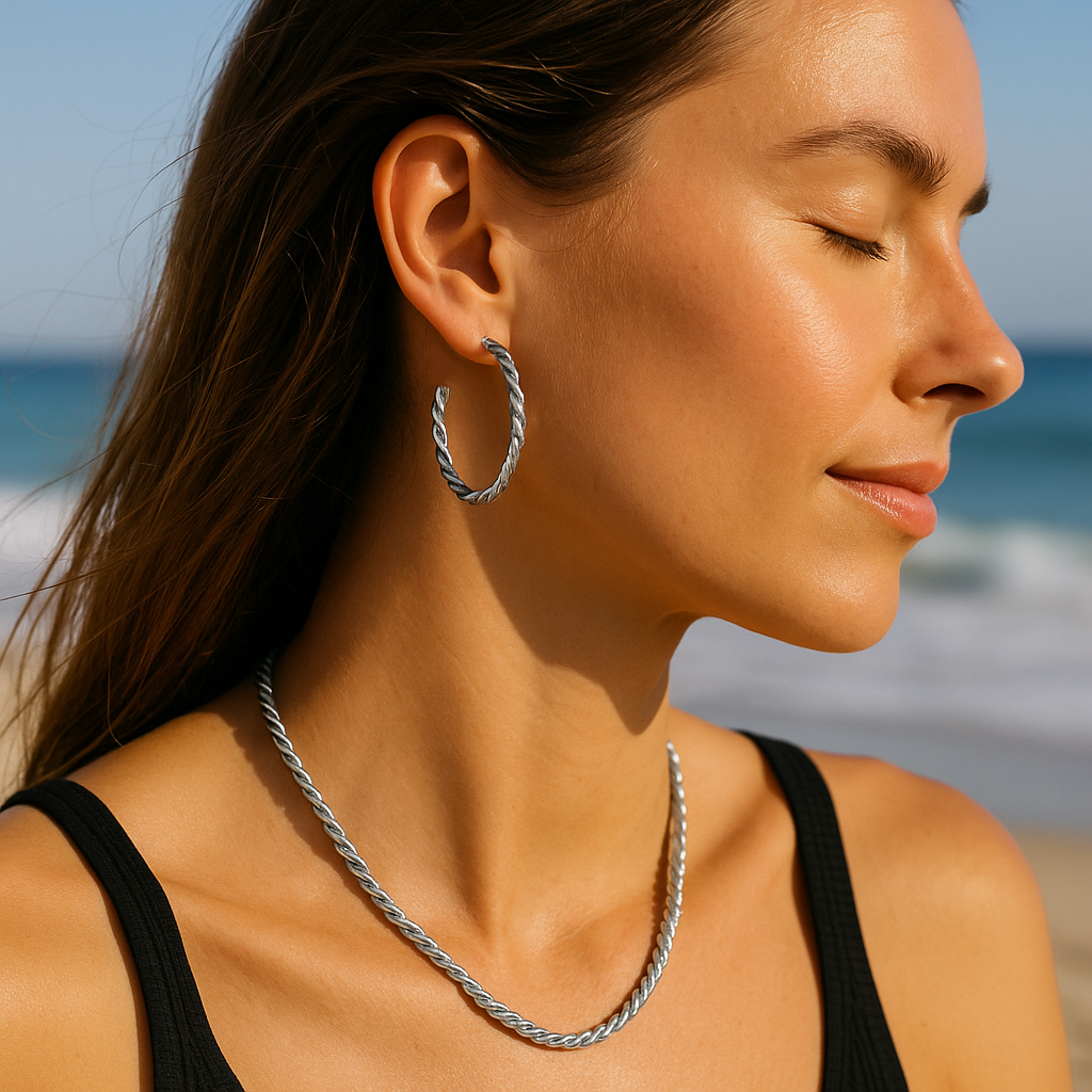Twisted Hoop Earrings