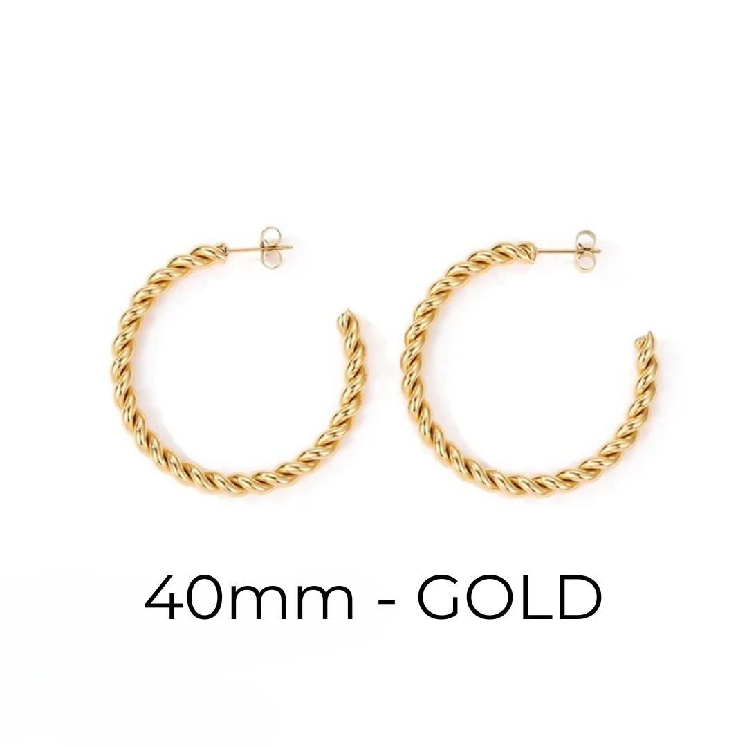 Twisted Hoop Earrings