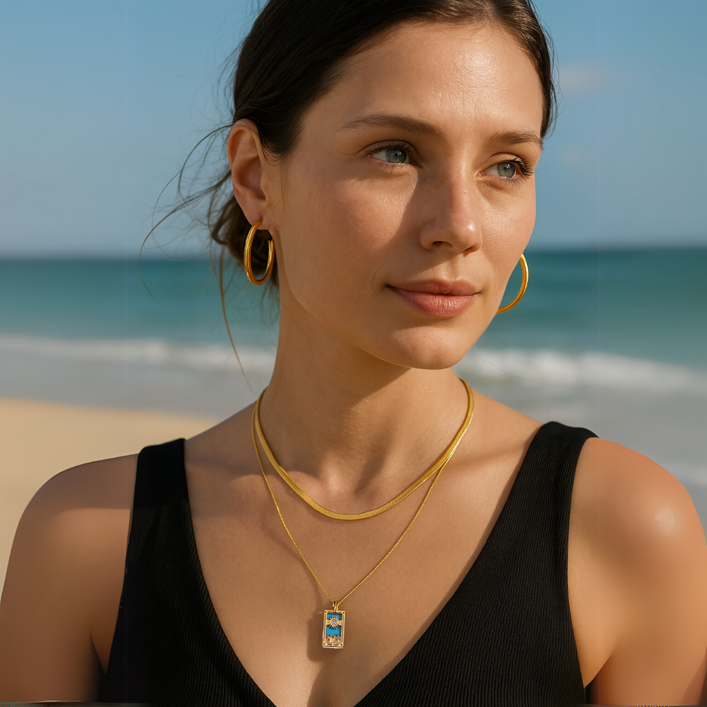 The Sun - Tarot Card Necklace