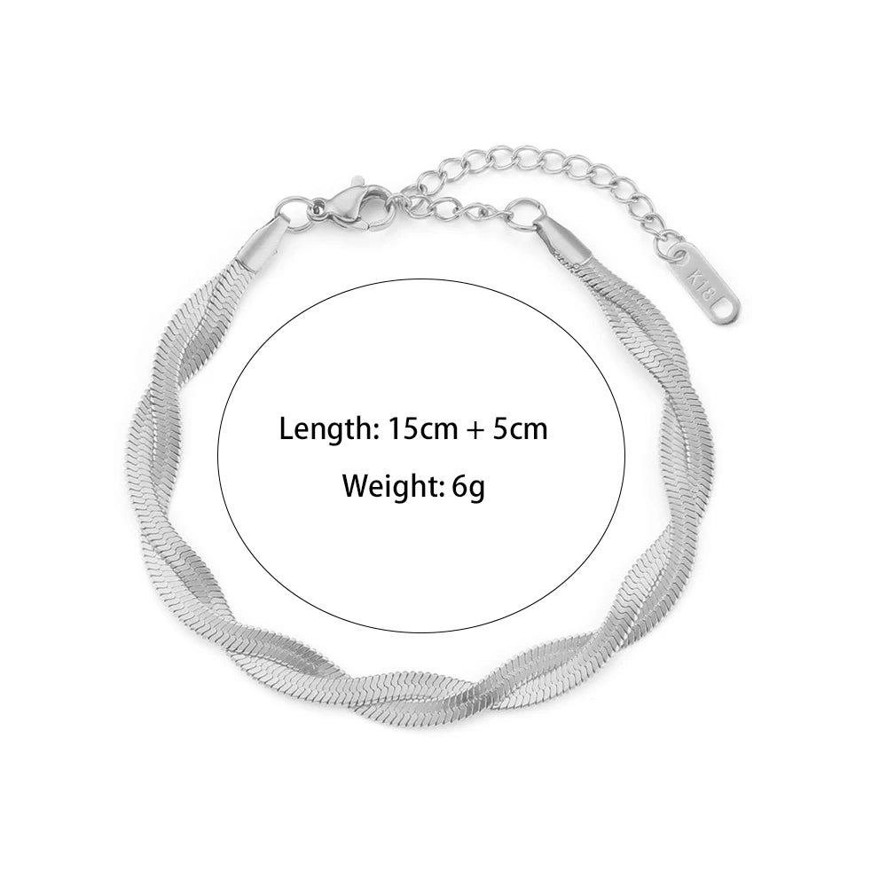 Unity - 18k Necklace and Bracelet Set Double Layer Twisted
