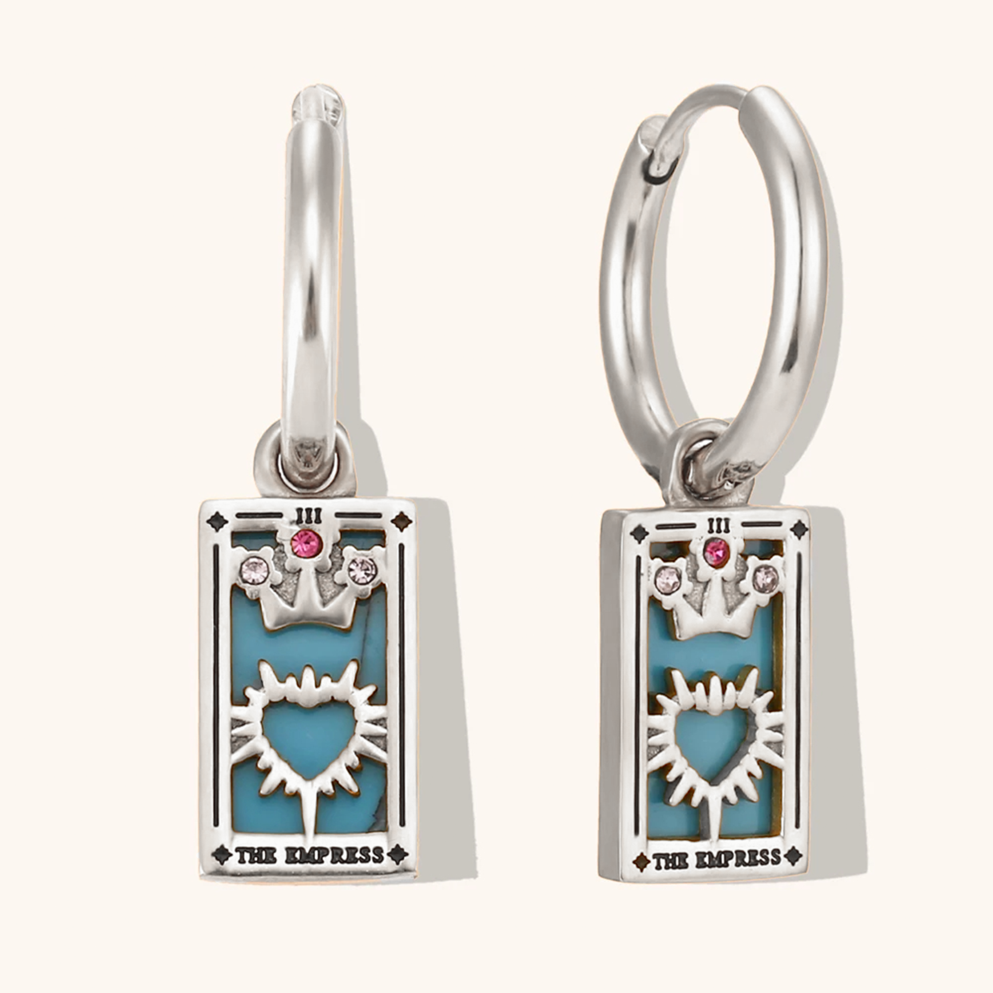 The Empress - Tarot Card Hoop Earrings