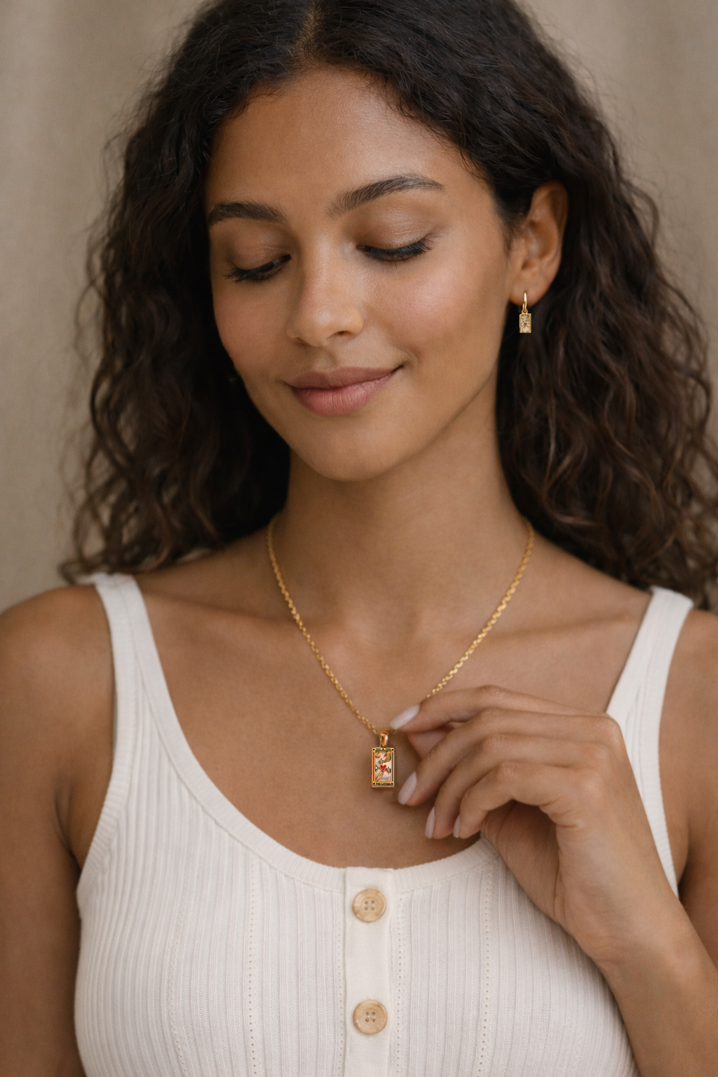 The Lovers - Tarot Card Hoop Earrings