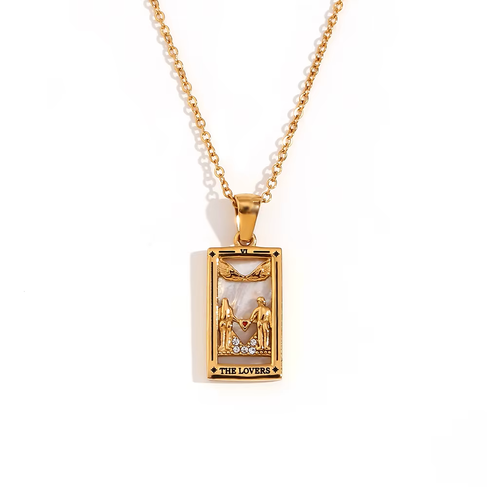 The Lovers -Tarot Card  Necklace