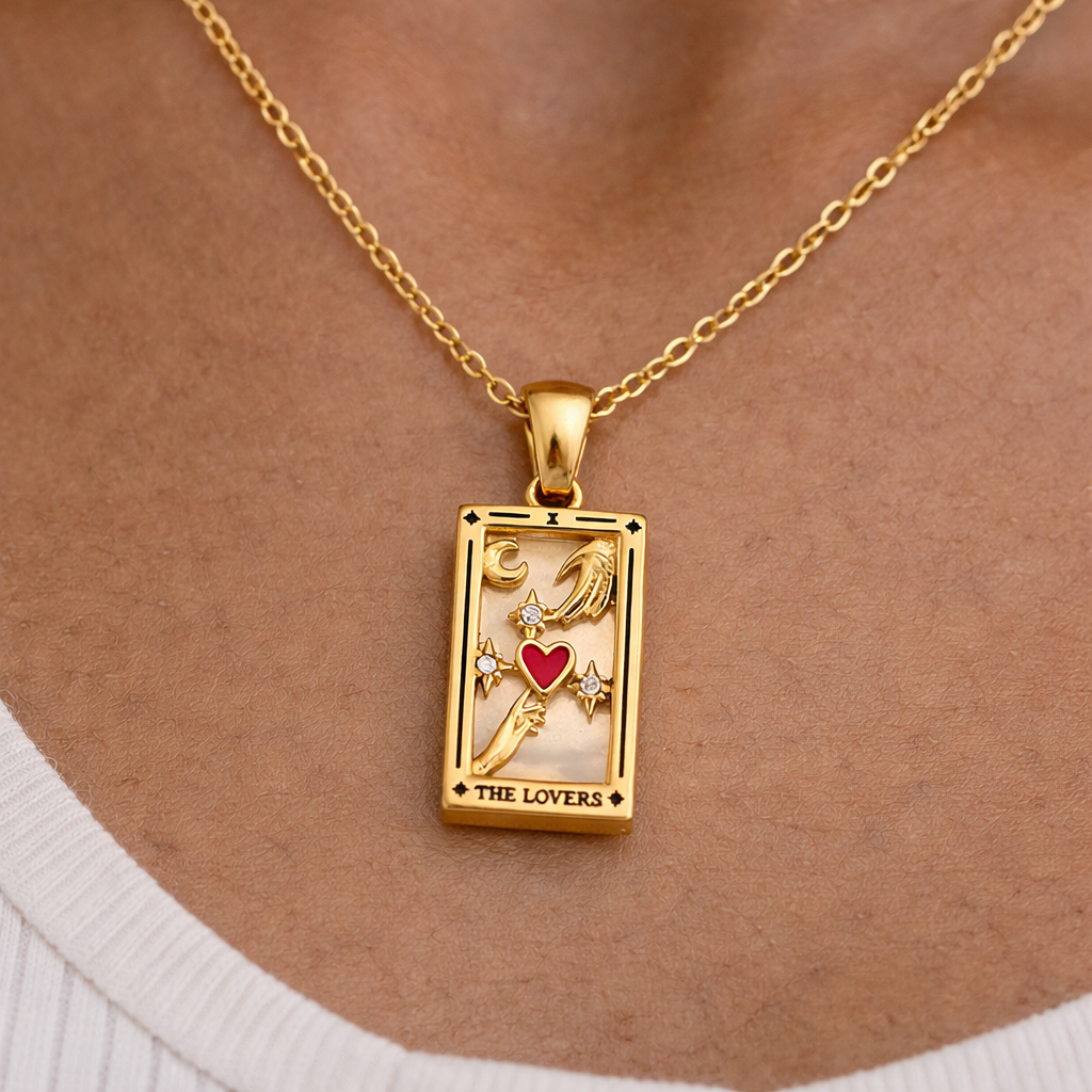 The Lovers - Tarot Card Necklace