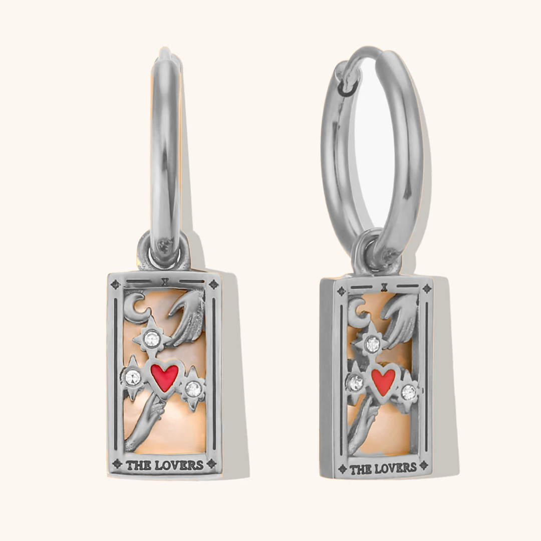 The Lovers - Tarot Card Hoop Earrings