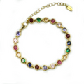 Lumière -  Colourful Round Bezel Bracelet