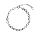 Lumière -  White Round Bezel Bracelet
