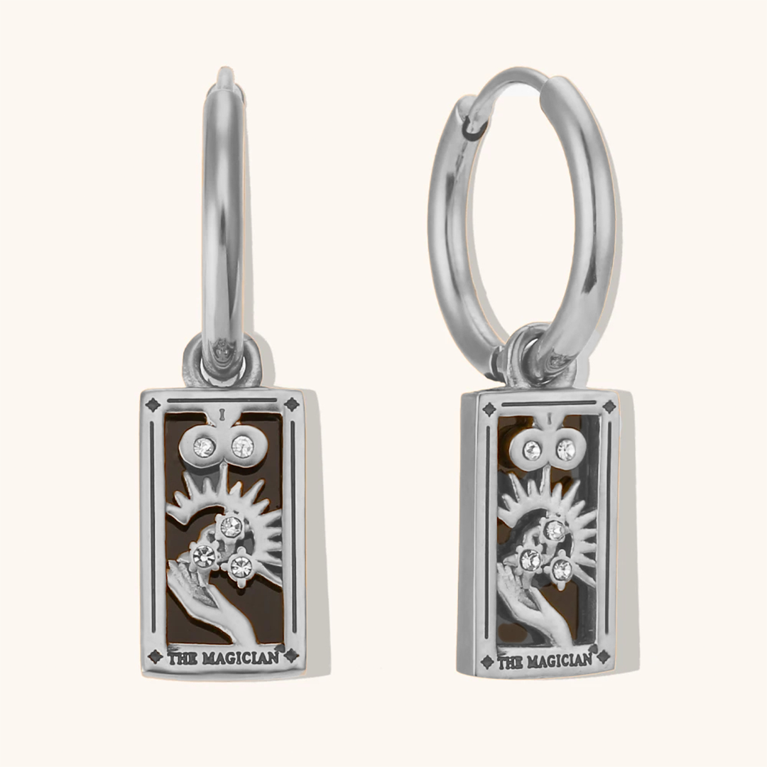 The Magician - Tarot Card Hoop Earrings
