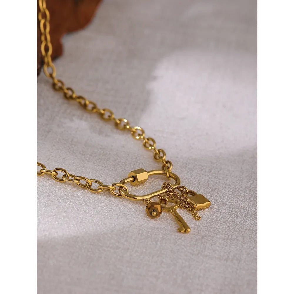 Contentment - Lock and Key Necklace