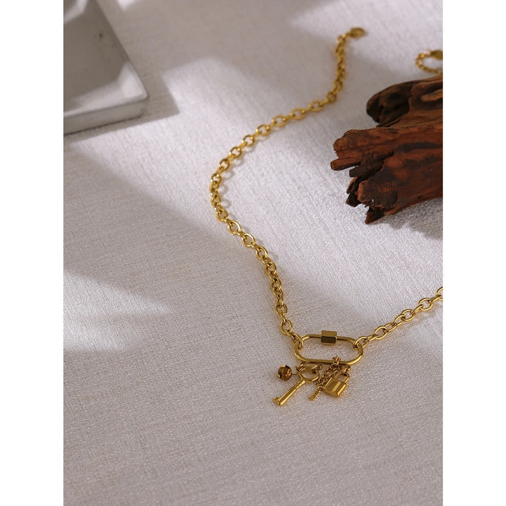 Contentment - Lock and Key Necklace