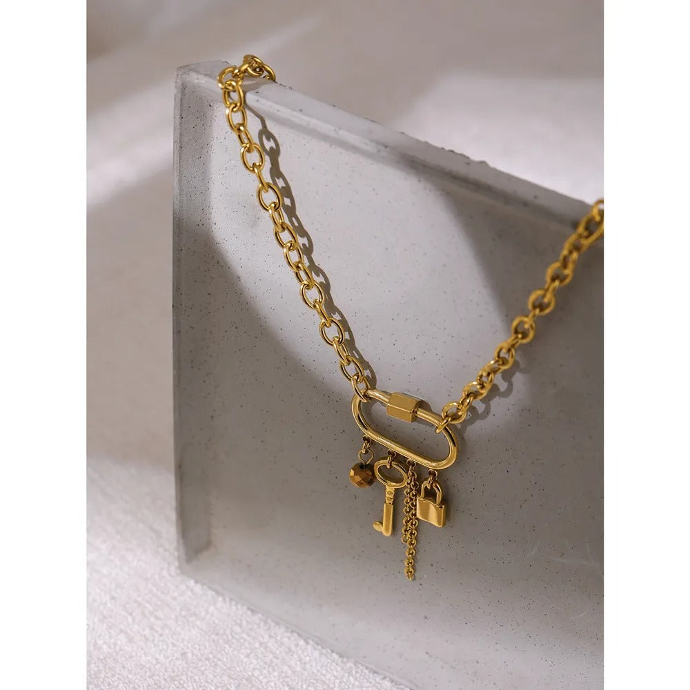 Contentment - Lock and Key Necklace