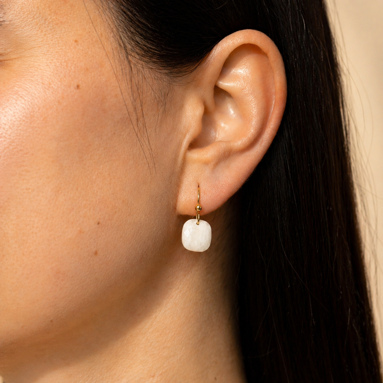 Ocean Treasures - Faceted Mother of Pearl Drop Earrings
