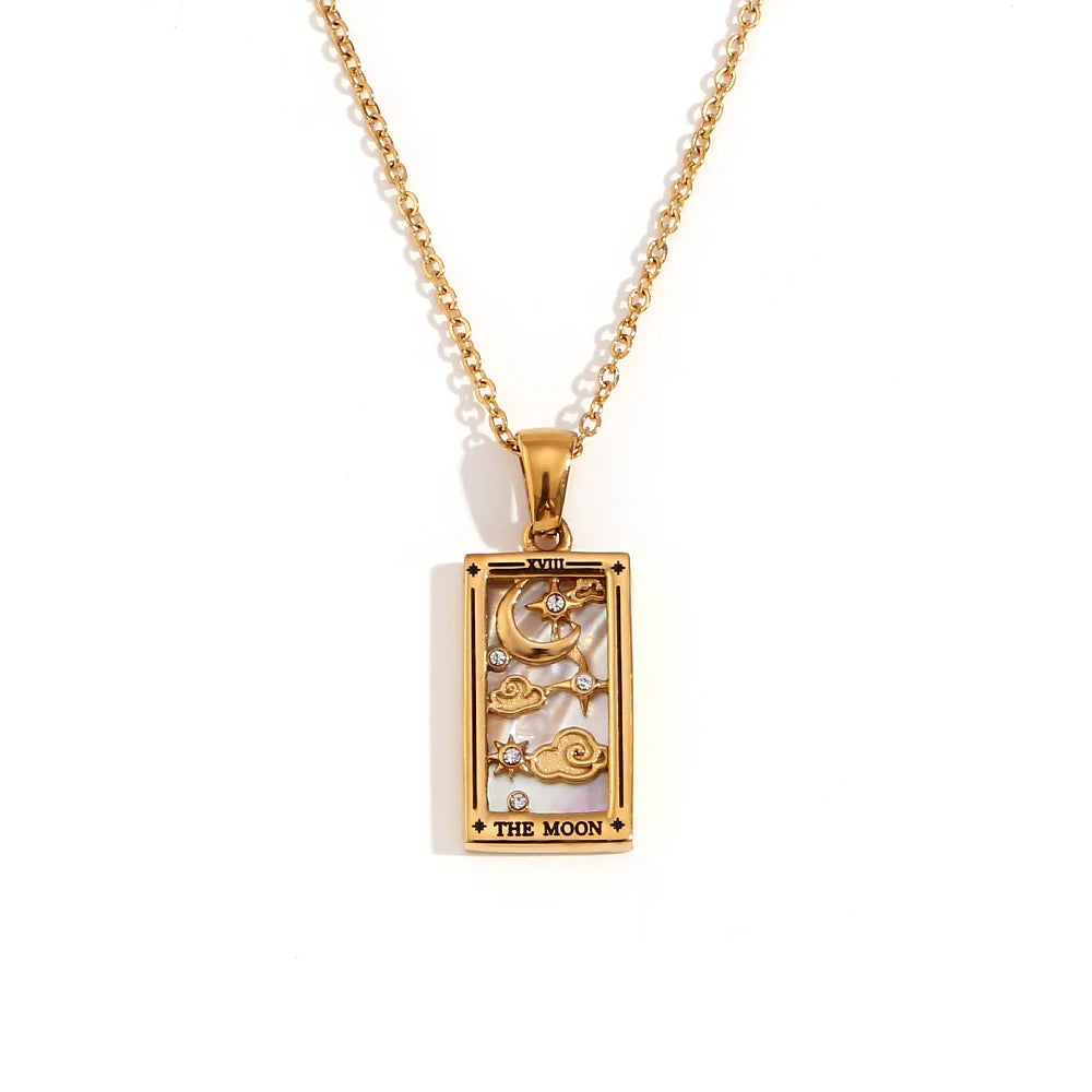 The Moon - Tarot Card Necklace