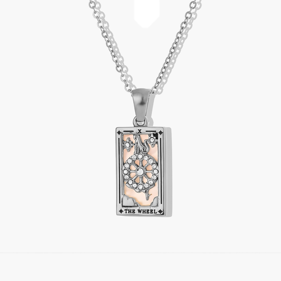 The Wheel - Tarot Card Necklace