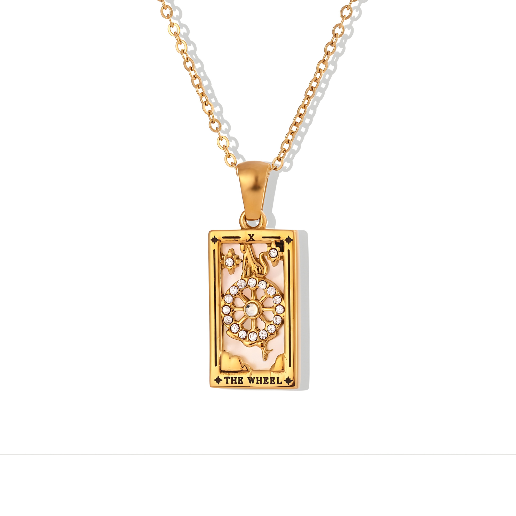 The Wheel - Tarot Card Necklace