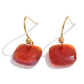 Mind Power - Faceted Red Agate Drop Earrings