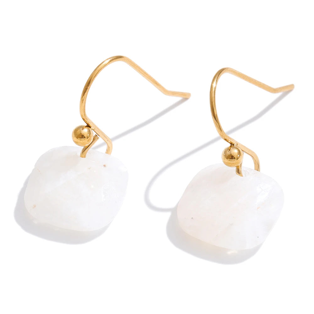 Ocean Treasures - Faceted Mother of Pearl Drop Earrings