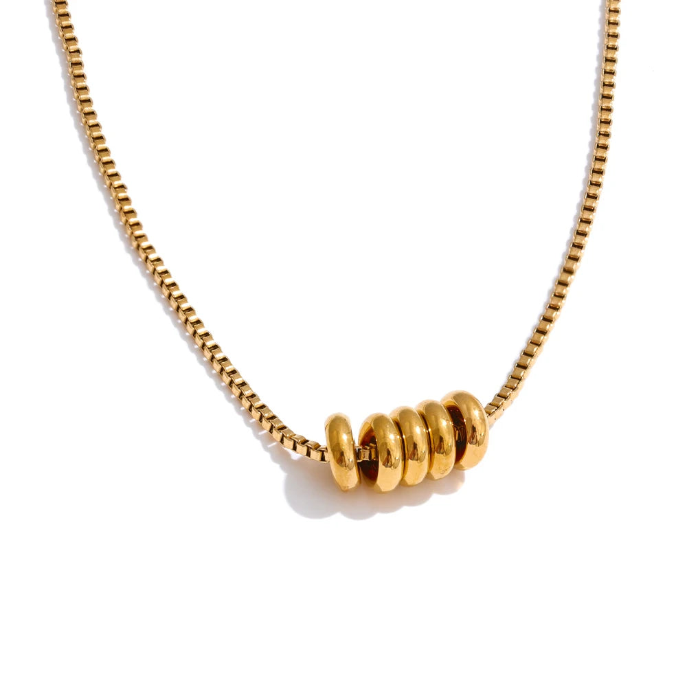 Rondelle - Box Chain  Necklace