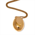 Reflection - Long Oval Necklace Gold / Silver