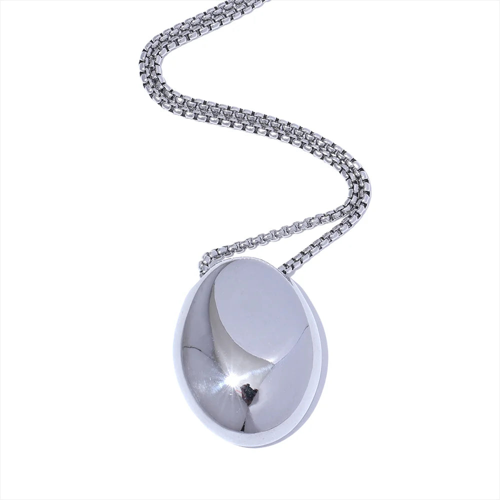 Reflection - Long Oval Necklace Gold / Silver